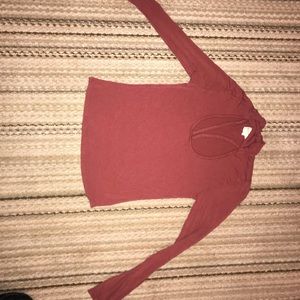 Long sleeve maroon shirt